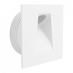 LED луна за вграждане в стена MECINOS 2W 3000K 200Lm IP20 8х8см бяла