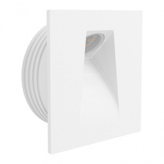 LED луна за вграждане в стена MECINOS 2W 3000K 200Lm IP20 8х8см бяла