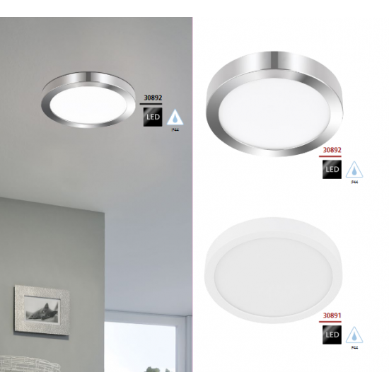LED плафон за баня FUEVA 5 IP44 20W 4000K 2300Lm кръгъл хром