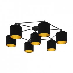 Плафон STAITI 7xЕ27 max 7x40W IP20 черен