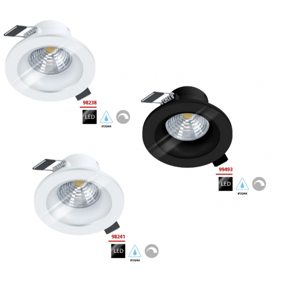 LED луна влагозащитена IP44 SALABATE 6W 4000K 450Lm димируема черна