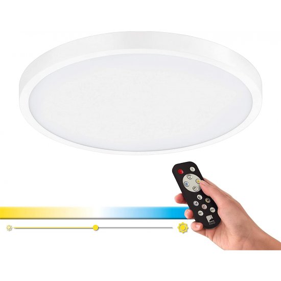 LED луна за външен монтаж EGLO FUEVA-A 14W 3-white 2000Lm IP20 димируема + дистанционно управление бяла