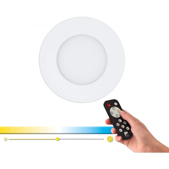 LED луна EGLO FUEVA-A 5W 3-white 700Lm IP20 димируема + дистанционно управление бяла