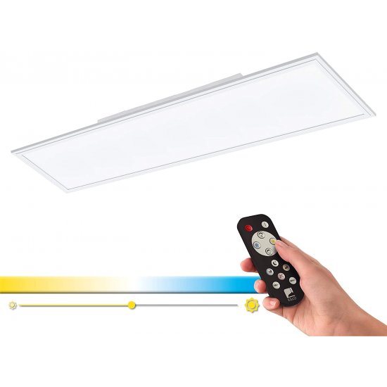 LED плафон EGLO SALOBRENA-A 30W 3-white 3900Lm IP20 димируем + дистанционно управление бял