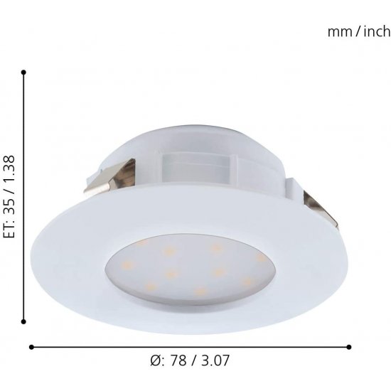 LED луна влагозащитена IP44 PINEDA 6W 3000K 500Lm мат хром