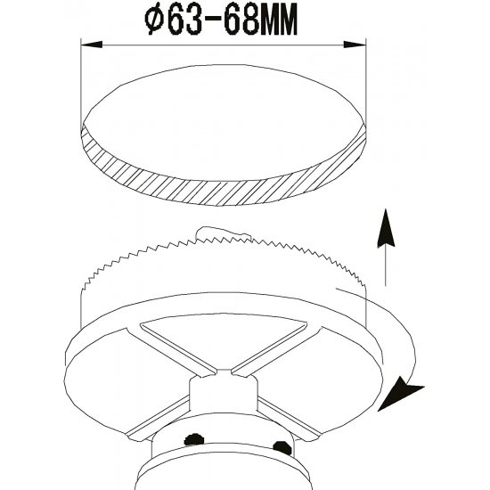 LED луна влагозащитена IP44 PINEDA 6W 3000K 500Lm мат хром