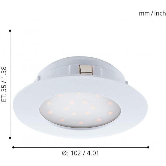 LED луна влагозащитена IP44 PINEDA 12W 3000K 1000Lm мат хром