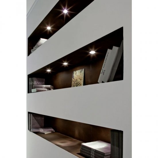 LED луна влагозащитена IP44 PINEDA 12W 3000K 1000Lm мат хром