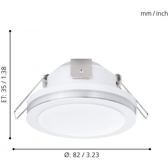 LED луна влагозащитена IP44 PINEDA 1 6W 3000K 500Lm хром