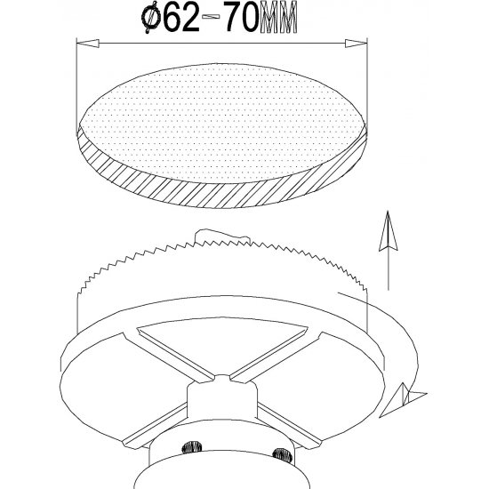 LED луна влагозащитена IP44 PINEDA 1 6W 3000K 500Lm хром