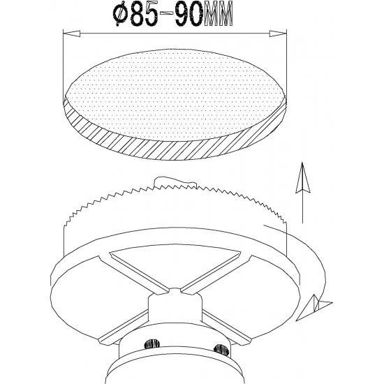 LED луна влагозащитена IP44 PINEDA 1 12W 3000K 1000Lm мат хром