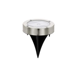 Соларна лампа за пътеки LED 0.07W 6400K ф8.5см мат хром