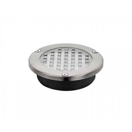 Соларна лампа за вграждане в пътеки LED 2х0.2W 4000K ф11.5см мат хром
