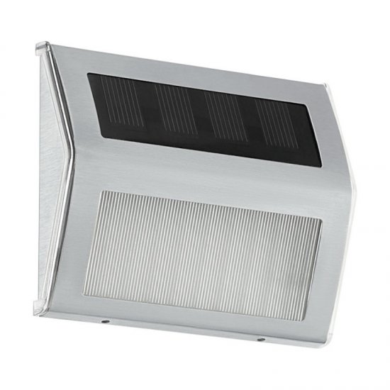 Соларно фасадно тяло LED 3х1W 4000К със сензор мат хром
