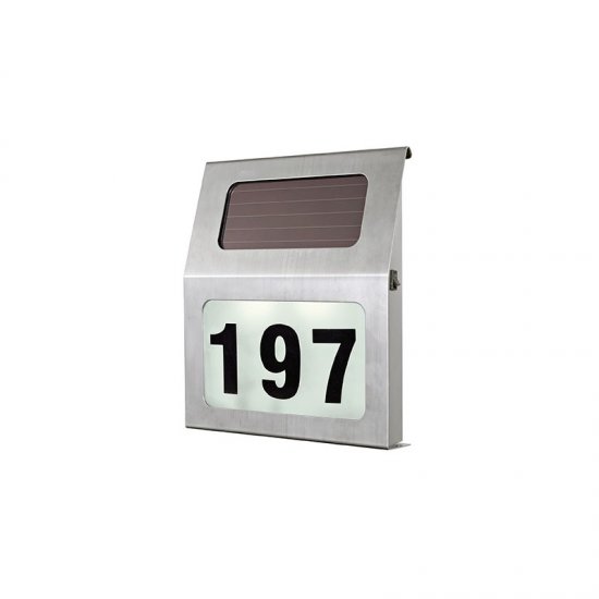 Соларно фасадно тяло LED 2х0.06W 4000К мат хром