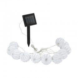 Соларни лампички LED 10х0.06W RGB тип гирлянд бели