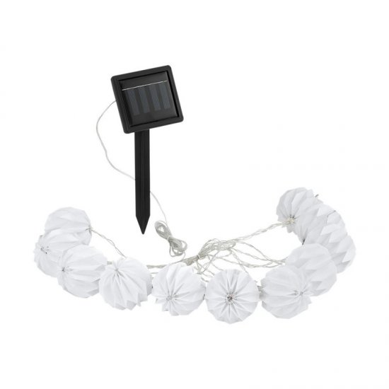 Соларни лампички LED 10х0.06W RGB тип гирлянд бели