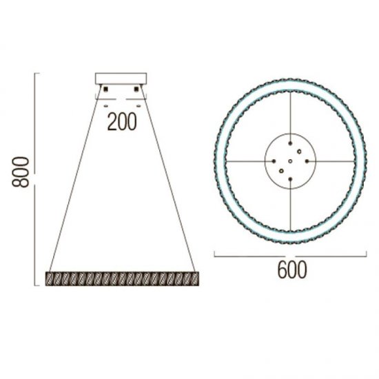 LED полилей ETERNITY 40W 4000K 2800Lm хром