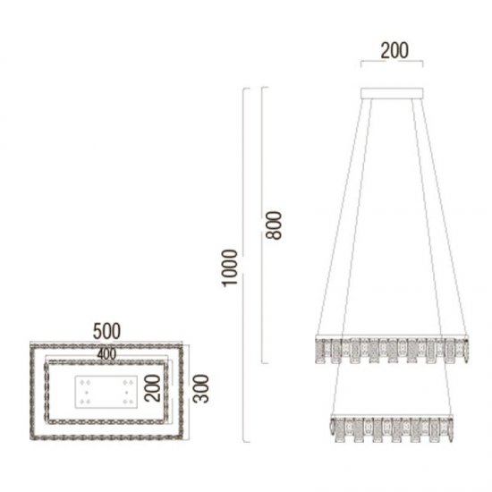 LED полилей PANDORA 72W 4000K 5040Lm хром