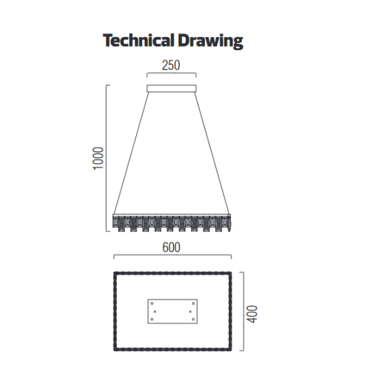LED полилей NIRVANA 40W 4000K 2800Lm хром