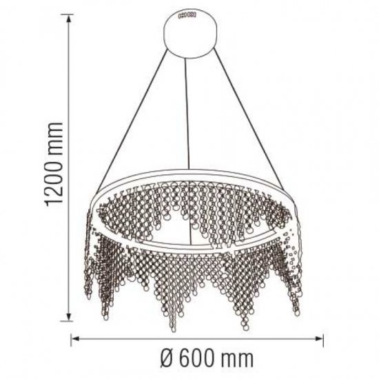 LED полилей ASTORIA 25W 4000K 1680Lm хром