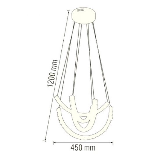 LED полилей AVATAR 33W 4000K 2310Lm хром