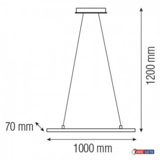 LED полилей CALIBUR 24W 4000K 1800Lm хром