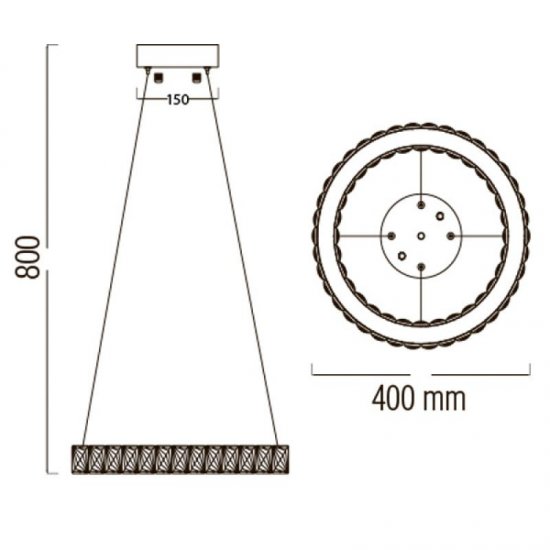 LED полилей ETERNITY 30W 4000K 2100Lm хром