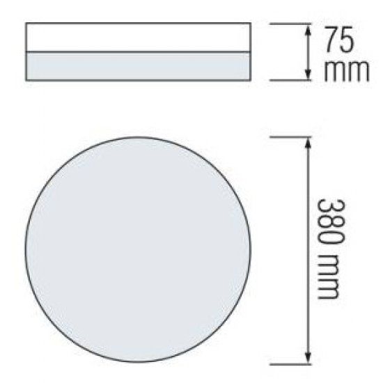 LED плафон RADIUS 36W 6400K 2700Lm IP20 бял Horoz