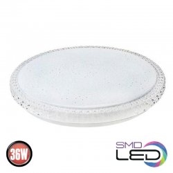 LED плафон GHOST 36W 6400K 2500Lm ф40 IP20 бял 
