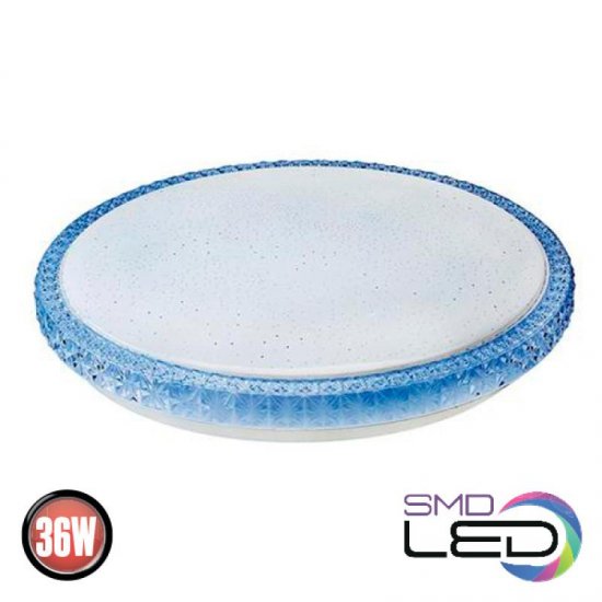 LED плафон GHOST 36W 6400K 2500Lm ф40см IP20 син Horoz