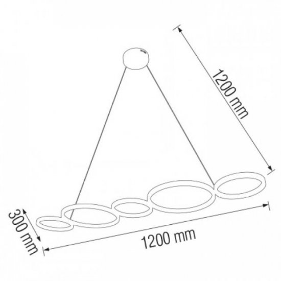LED полилей OLYMPIC 45W 4000K 2025Lm черен
