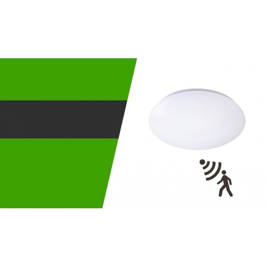 LED плафон с микровълнов сензор 360° SHARK 24W 6400K 1800Lm ф33см Horoz