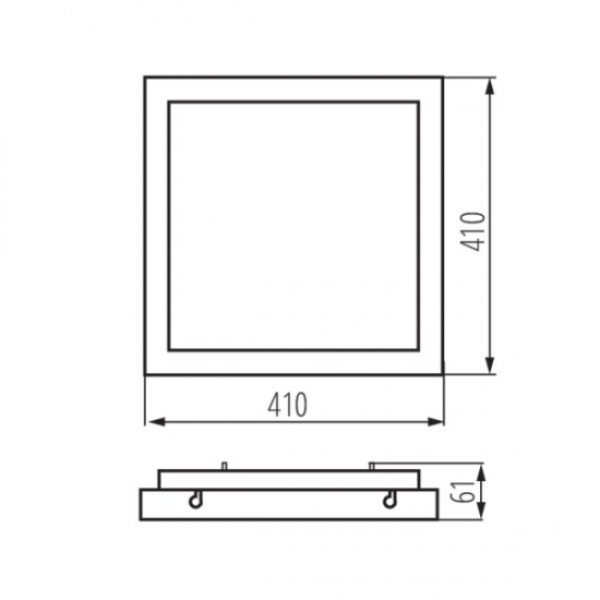 LED плафон с микровълнов сензор TYBIA 38W-NW-SE B 38W 4000K 3800Lm IP20 черен + бял Kanlux