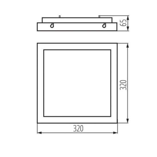 LED плафон TYBIA M 25W-NW GY 25W 4000K 2600Lm IP20 сив + бял Kanlux