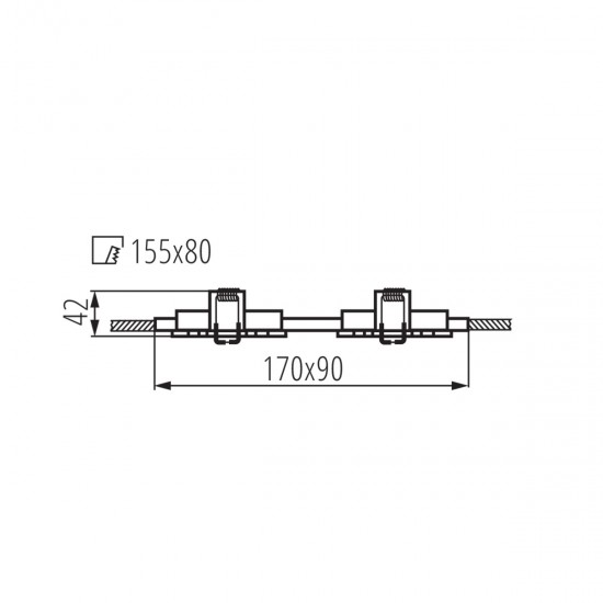 Луна SEIDY CT-DTL250-AL подвижна 2xGU5.3 max 2x50W IP20 мат хром Kanlux
