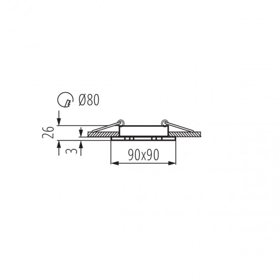 Луна SEIDY CT-DTL50-B подвижна 1xGU5.3 max 50W IP20 квадратна черна Kanlux