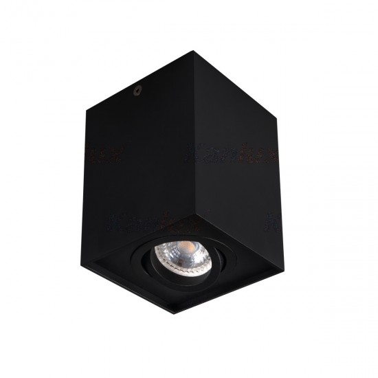Луна за външен монтаж GORD DLP 50-B 1хGU10 max 25W IP20 черно мат Kanlux