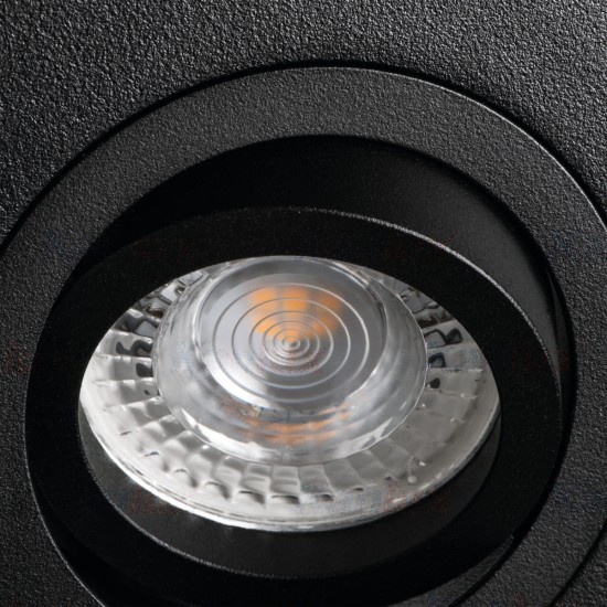 Луна за външен монтаж MINI GORD DLP-50-B GU10 или GU5.3 max 35W IP20 черно мат Kanlux