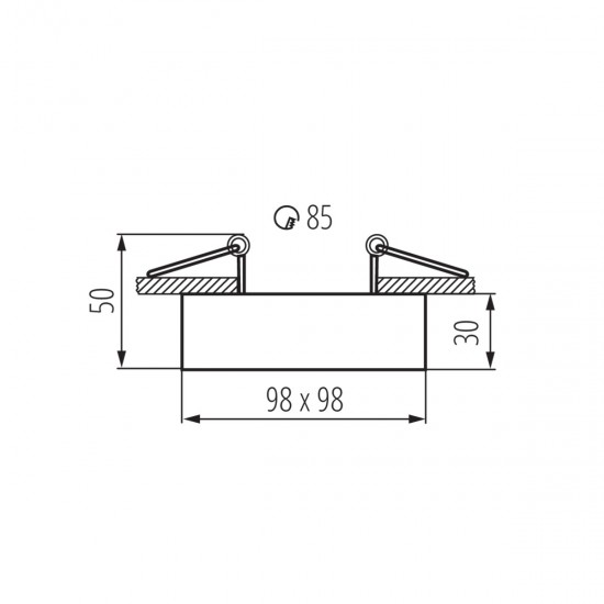 Луна за външен монтаж MINI GORD DLP-50-B GU10 или GU5.3 max 35W IP20 черно мат Kanlux
