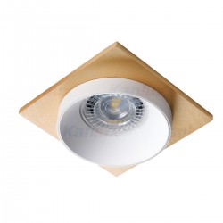 Луна SIMEN DSL W/W/G стационарна 1xGU5.3 или GU10 max 35W IP20 квадратна бяло + златно Kanlux