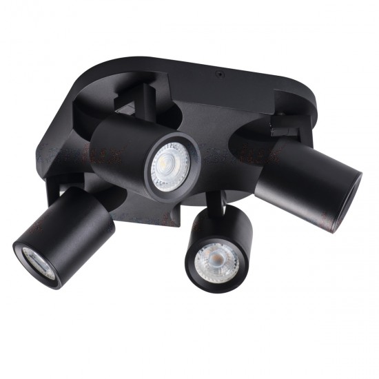 Спот LAURIN EL-40 B 4хGU10 max 4х35W IP20 черен
