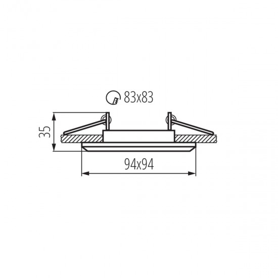 Луна ALREN DTL-C подвижна 1xGU5.3 или GU10 max 35W IP20 хром