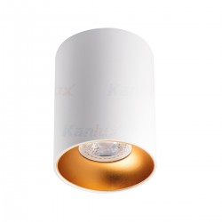 Луна за външен монтаж RITI W-G 1хGU10 max 25W IP20 бяла + златисто Kanlux
