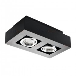 Луна за външен монтаж STOBI DLP 250-B 2хGU10 max 2x25W IP20 черна Kanlux