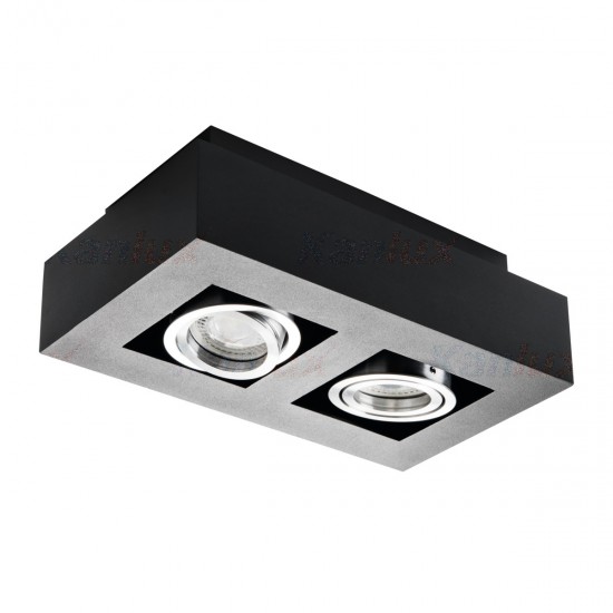 Луна за външен монтаж STOBI DLP 250-B 2хGU10 max 2x25W IP20 черна Kanlux