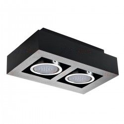 Луна за външен монтаж STOBI ES 250-B 2хGU10 max 2х25W IP20 черна Kanlux