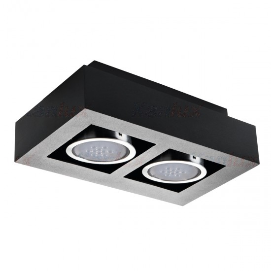 Луна за външен монтаж STOBI ES 250-B 2хGU10 max 2х25W IP20 черна Kanlux