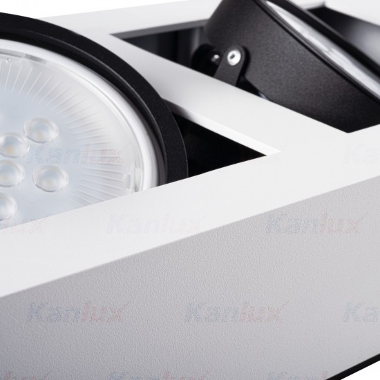 Луна за външен монтаж STOBI ES 250-W 2хGU10 max 2х25W IP20 бяла Kanlux