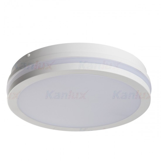 LED плафон със микровълнов сензор влагозащитен BENO NW-O-SE W 360° 24W 4000K 2060Lm IP54 бял Kanlux